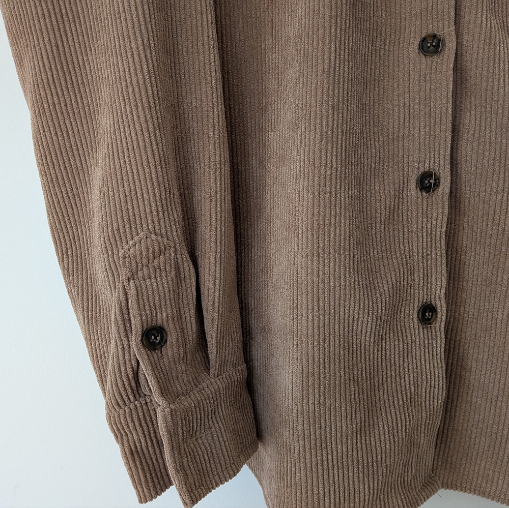 Blu Pepper Tan Ribbed Button Down Top - image 3